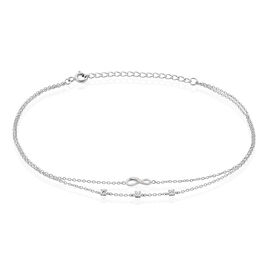 Chaîne De Cheville Aurelio Argent Blanc Oxyde De Zirconium - Chaînes de cheville Femme | Histoire d’Or