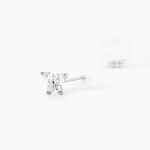 Boucles D'oreilles Puces Jemila Or Blanc Oxyde De Zirconium - Clous d'oreilles Femme | Histoire d&rsquo;Or