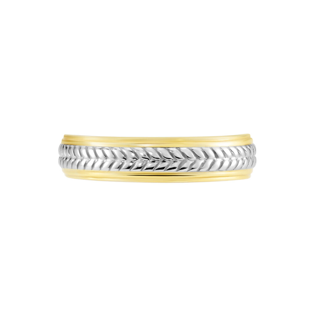 Alliance Izaak Argent Bicolore - Alliances Homme | Histoire d’Or