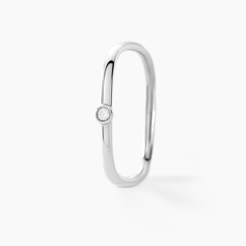 Bague Infini Pop Argent Blanc Oxyde De Zirconium - Bagues solitaires Femme | Histoire d’Or