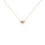 Collier Eldia Argent Rose Oxyde De Zirconium Diamant - Colliers fantaisie Femme | Histoire d&rsquo;Or