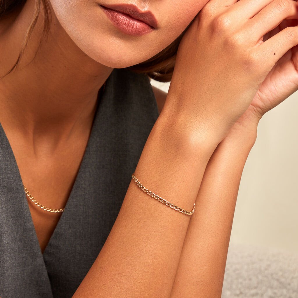 Bracelet Or Jaune Capucin Maille Marine - Bracelets chaîne Femme | Histoire d’Or