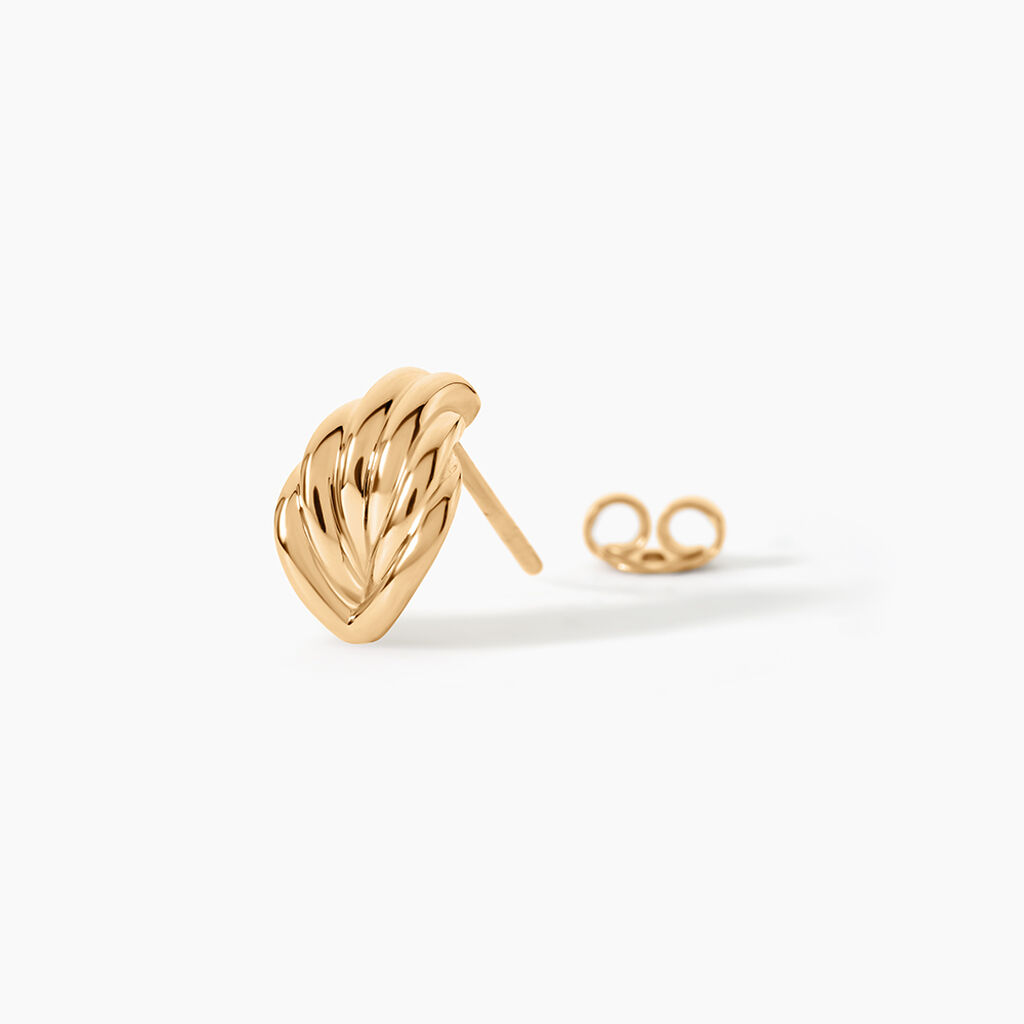 Boucles D'Oreilles Puces Nickie Plaqu&eacute; Or Jaune - Boucles d'oreilles fantaisie Femme | Histoire d&rsquo;Or