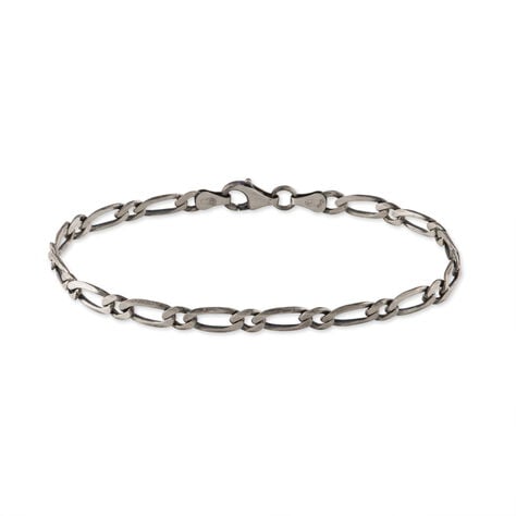 Bracelet Anilo Noircie Argent Blanc - Bracelets chaîne Homme | Histoire d’Or