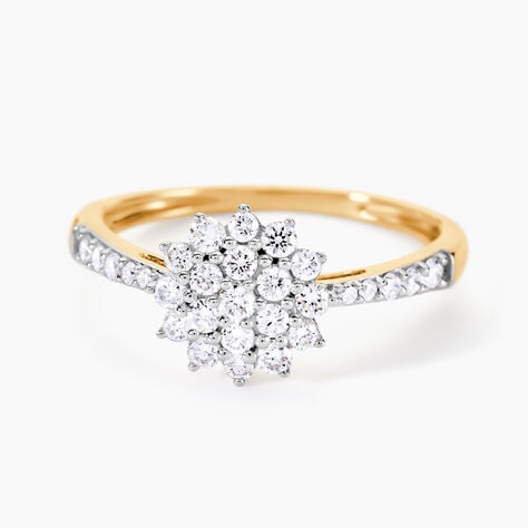 Bague Chouchana Ld Or Jaune Diamant Synth&eacute;tique - Bagues avec pierre Femme | Histoire d&rsquo;Or