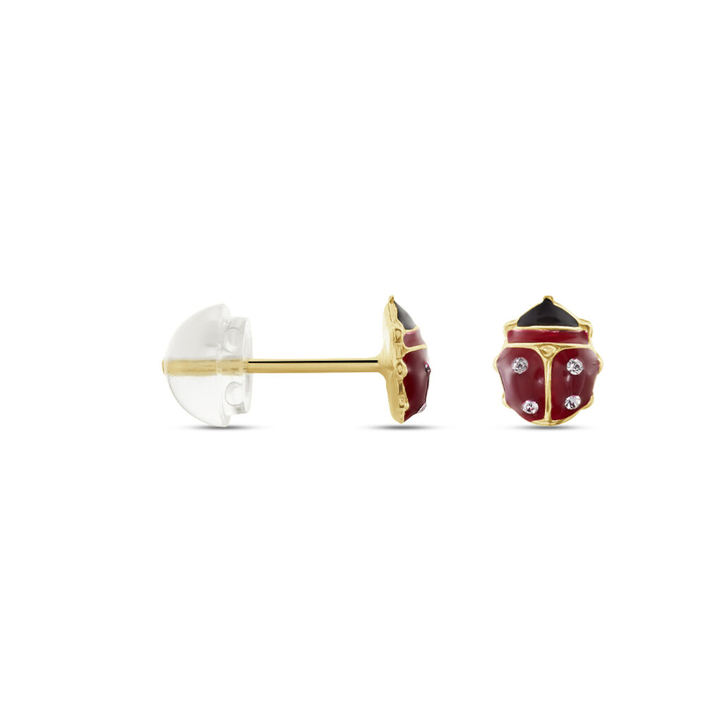 Boucles D'oreilles Puces Deena Or Jaune Oxyde De Zirconium - Clous d'oreilles Enfant | Histoire d’Or