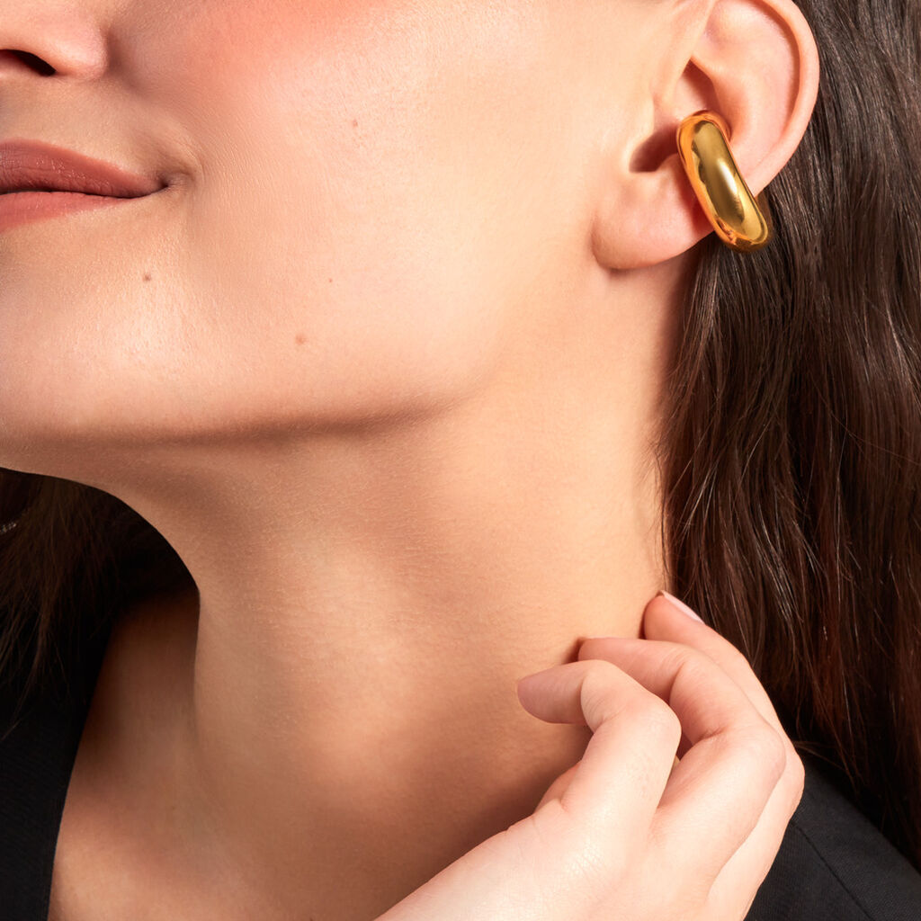 Bague D'oreille Unitaire Cheyenne Acier Jaune - Boucles d'oreilles fantaisie Femme | Histoire d’Or