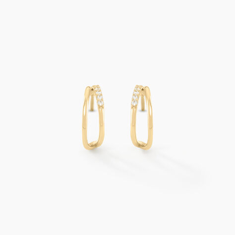 Créoles Tevye Or Jaune Oxyde De Zirconium - Boucles d'oreilles créoles Femme | Histoire d’Or