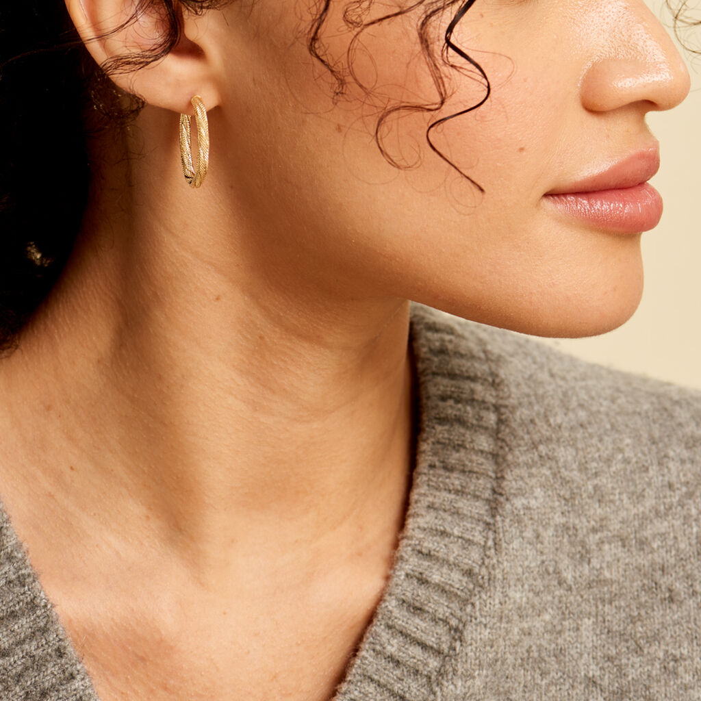 Créoles Clematis Or Jaune - Boucles d'oreilles créoles Femme | Histoire d’Or