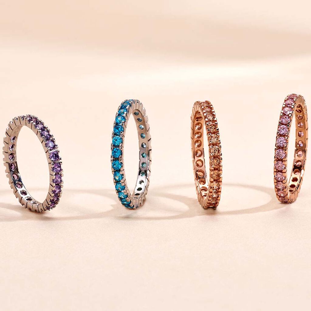 Bague Rio Santa Teresa Argent Rose Oxyde De Zirconium - Bagues avec pierre Femme | Histoire d&rsquo;Or