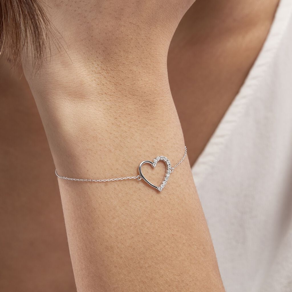 Bracelet Chlora Or Blanc Diamant - Bracelets Femme | Histoire d’Or