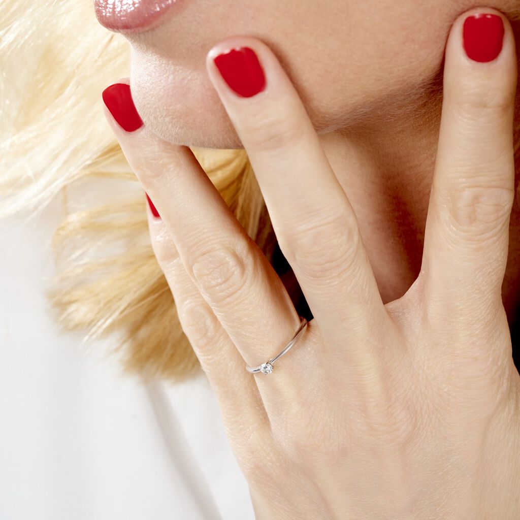 Bague Solitaire Aphrodite Or Blanc Diamant - Bagues solitaires Femme | Histoire d’Or