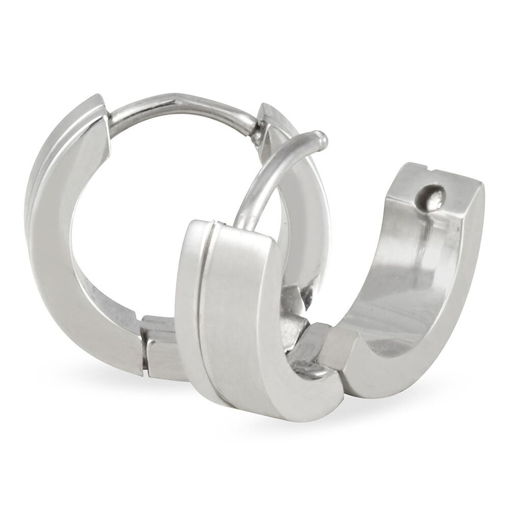 Créoles Casilda Acier Blanc - Boucles d'oreilles créoles Femme | Histoire d’Or