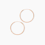 Creoles Argent Rose Olympia - Boucles d'oreilles cr&eacute;oles Femme | Histoire d&rsquo;Or