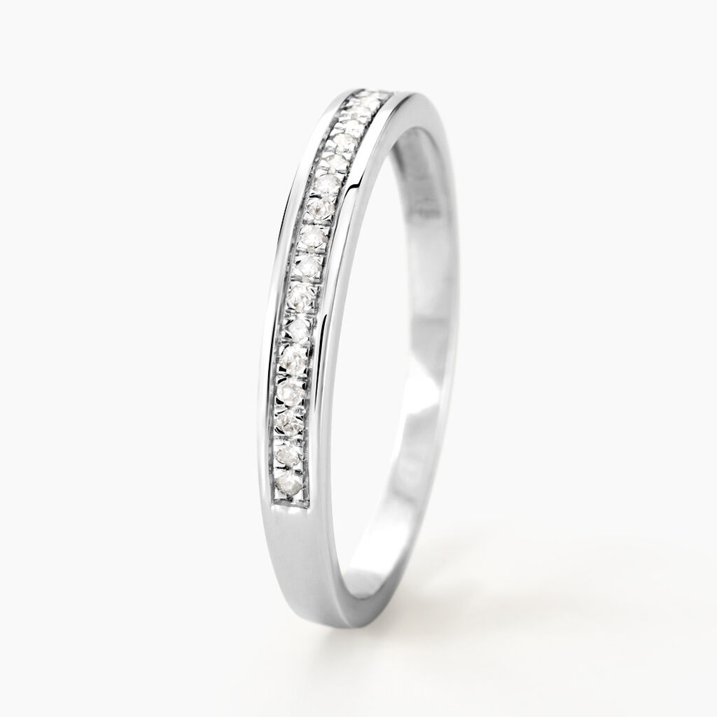 Alliance Aileen Or Blanc Diamant - Alliances Femme | Histoire d’Or