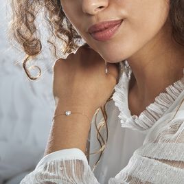 Bracelet Dari Or Blanc Oxyde De Zirconium - Bracelets Coeur Femme | Histoire d’Or