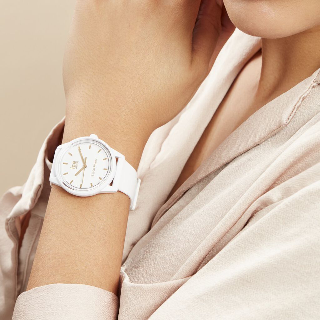 Montre Ice Watch Solar Power Blanc - Montres Famille | Histoire d’Or