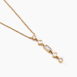 Collier Gold Chandelier Plaqu&eacute; Or Dor&eacute; Oxyde De Zirconium - Colliers Femme | Histoire d&rsquo;Or