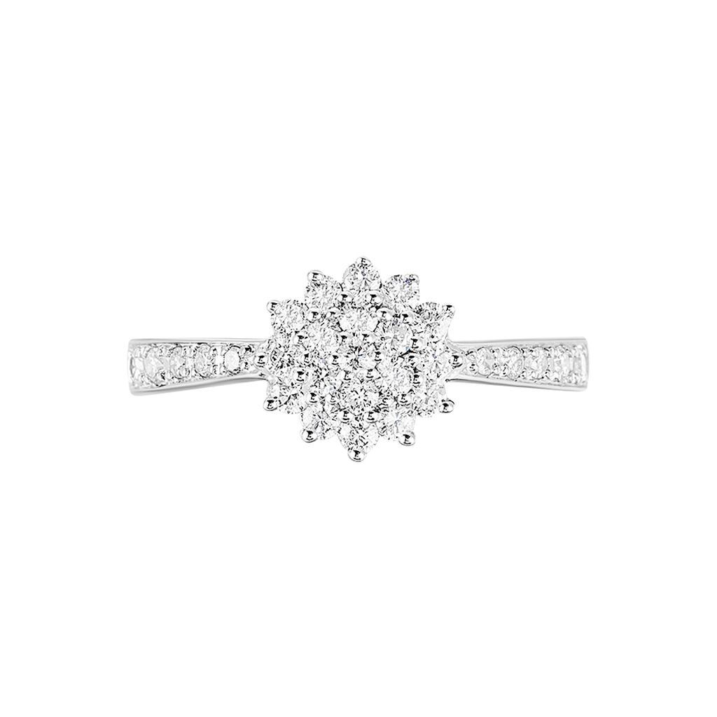 Bague Chou Or Blanc Diamant - Bagues avec pierre Femme | Histoire d’Or