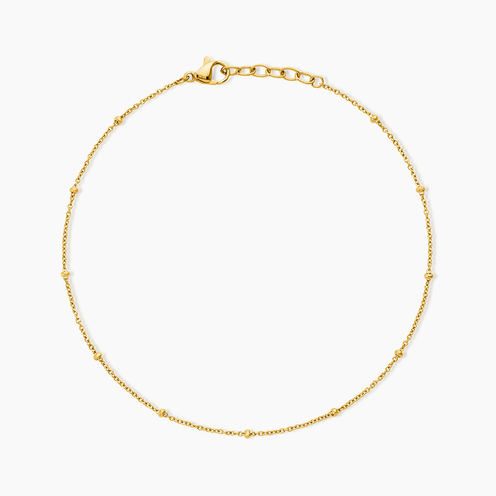 Cha&icirc;ne De Cheville Cindie Acier Jaune - Cha&icirc;nes de cheville Femme | Histoire d&rsquo;Or