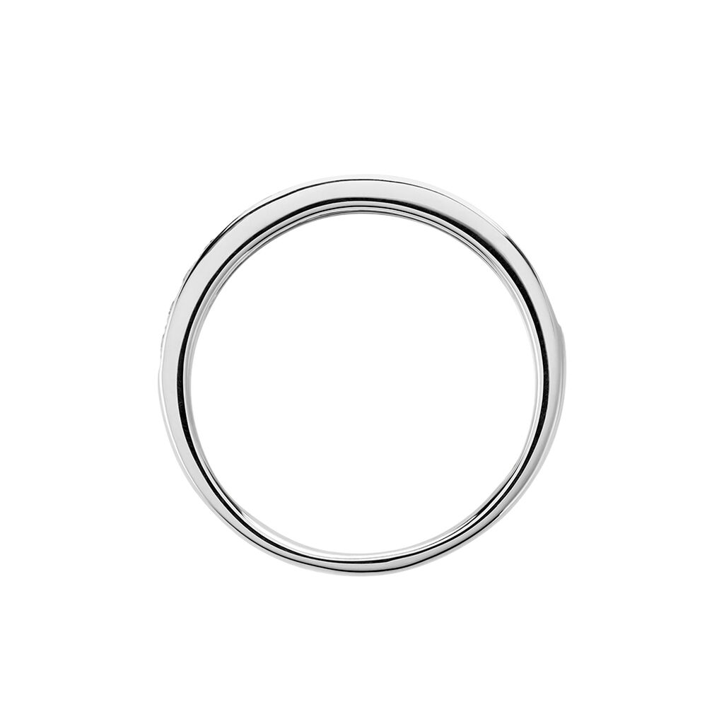 Demi Alliance Rhea Platine Blanc Diamant - Alliances Femme | Histoire d&rsquo;Or