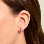 Boucles D'Oreilles Puces Ormonde Argent Dor&eacute; A L'Or 750/1000 Am&eacute;thyste - Clous d'oreilles Femme | Histoire d&rsquo;Or