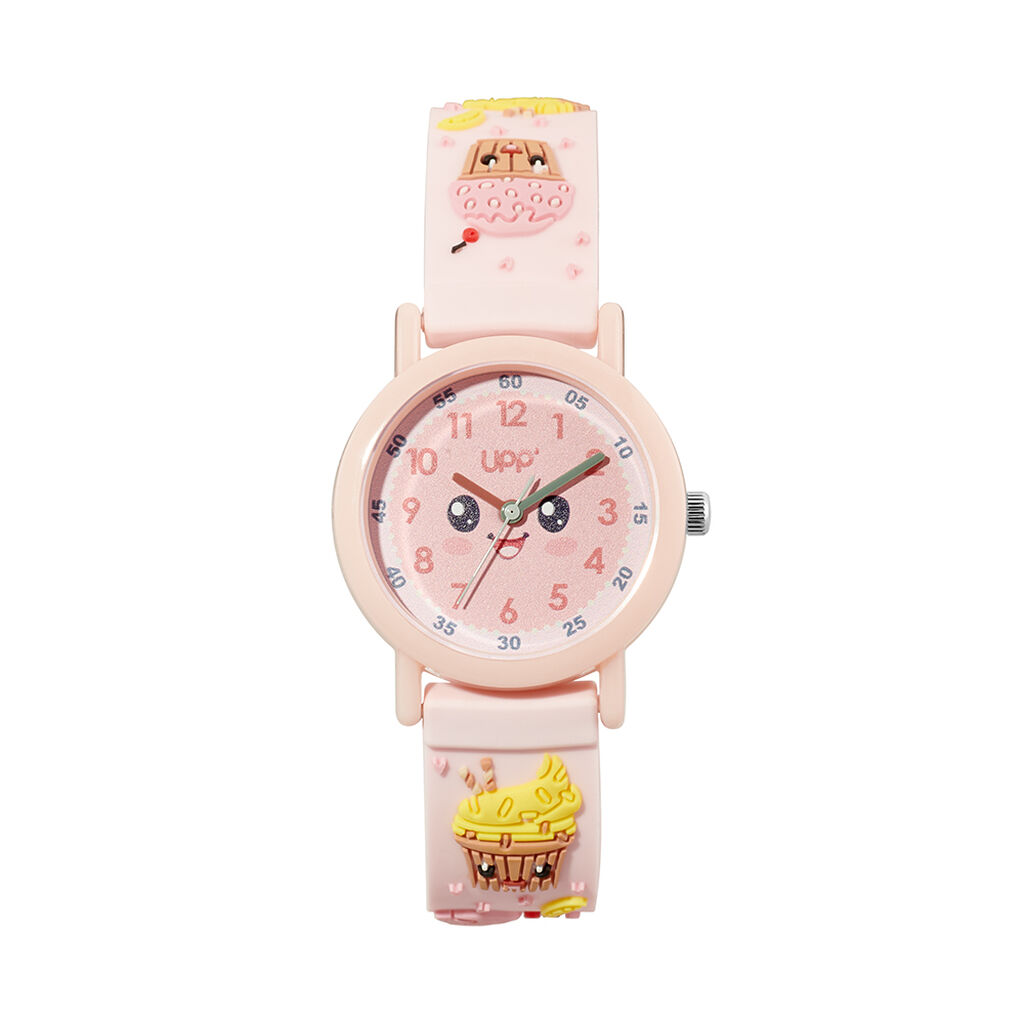Montre Upp Tikky Muffin P&ecirc;che - Montres Enfant | Histoire d&rsquo;Or