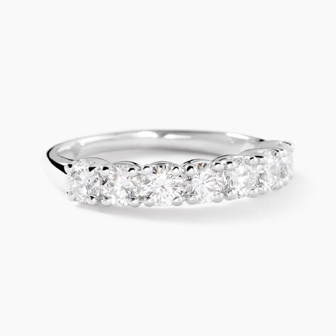Alliance Eloisa Ld Platine Blanc Diamant Synth&eacute;tique - Alliances Femme | Histoire d&rsquo;Or