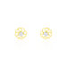 Boucles D'oreilles Puces Eleanor Fleur Or Jaune Oxyde De Zirconium - Clous d'oreilles Famille | Histoire d’Or