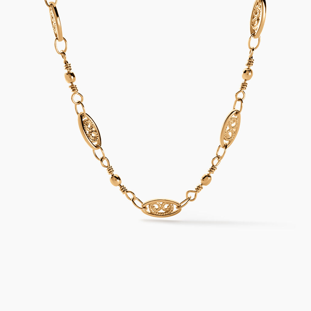 Collier Sara&iuml; Plaqu&eacute; Or Dor&eacute; - Bijoux sans pierre Femme | Histoire d&rsquo;Or