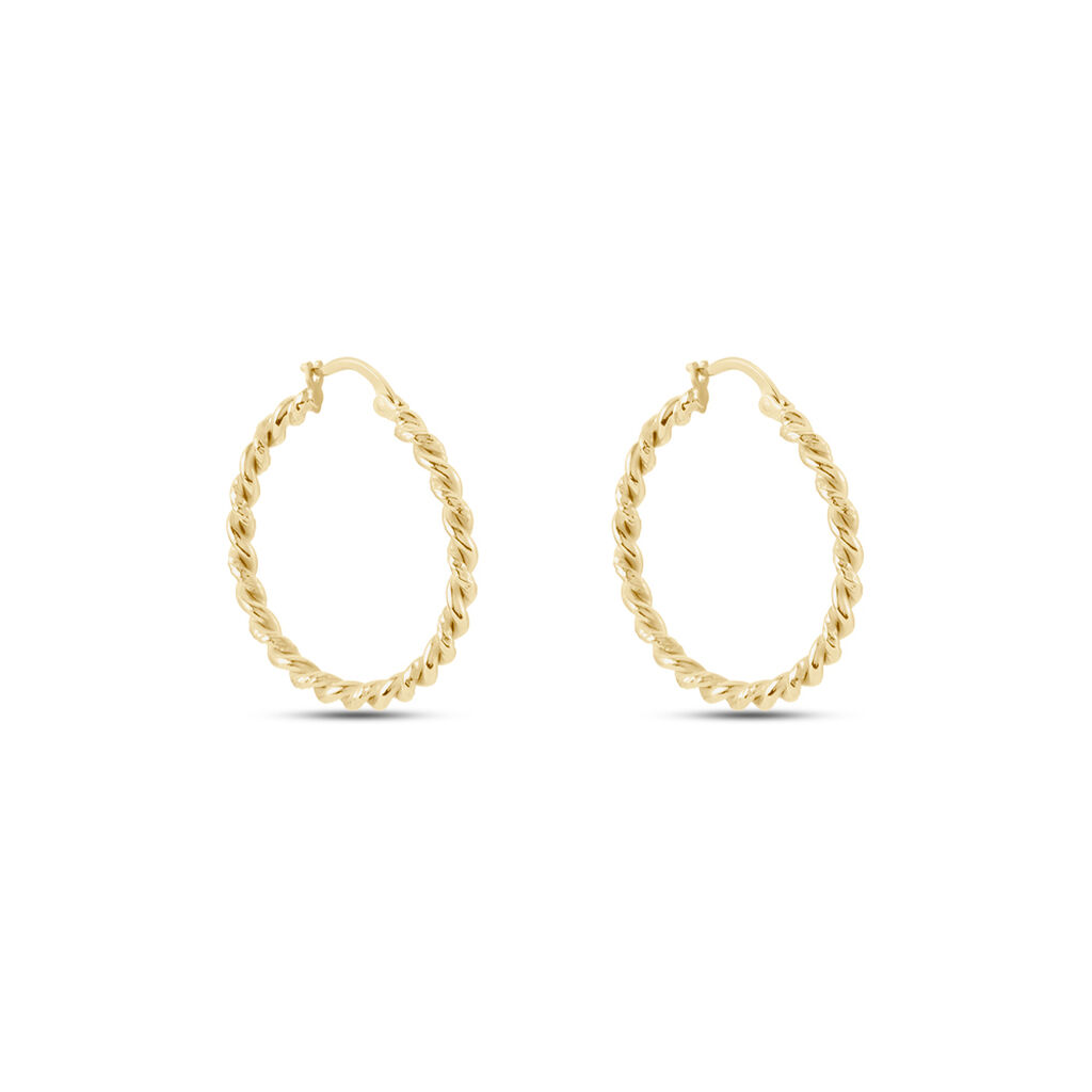 Créoles Plaqué Or Jaune Isaiah - Boucles d'oreilles créoles Femme | Histoire d’Or
