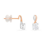Boucles D'oreilles Pendantes Micheline Or Bicolore Oxyde De Zirconium - Boucles d'oreilles pendantes Femme | Histoire d&rsquo;Or