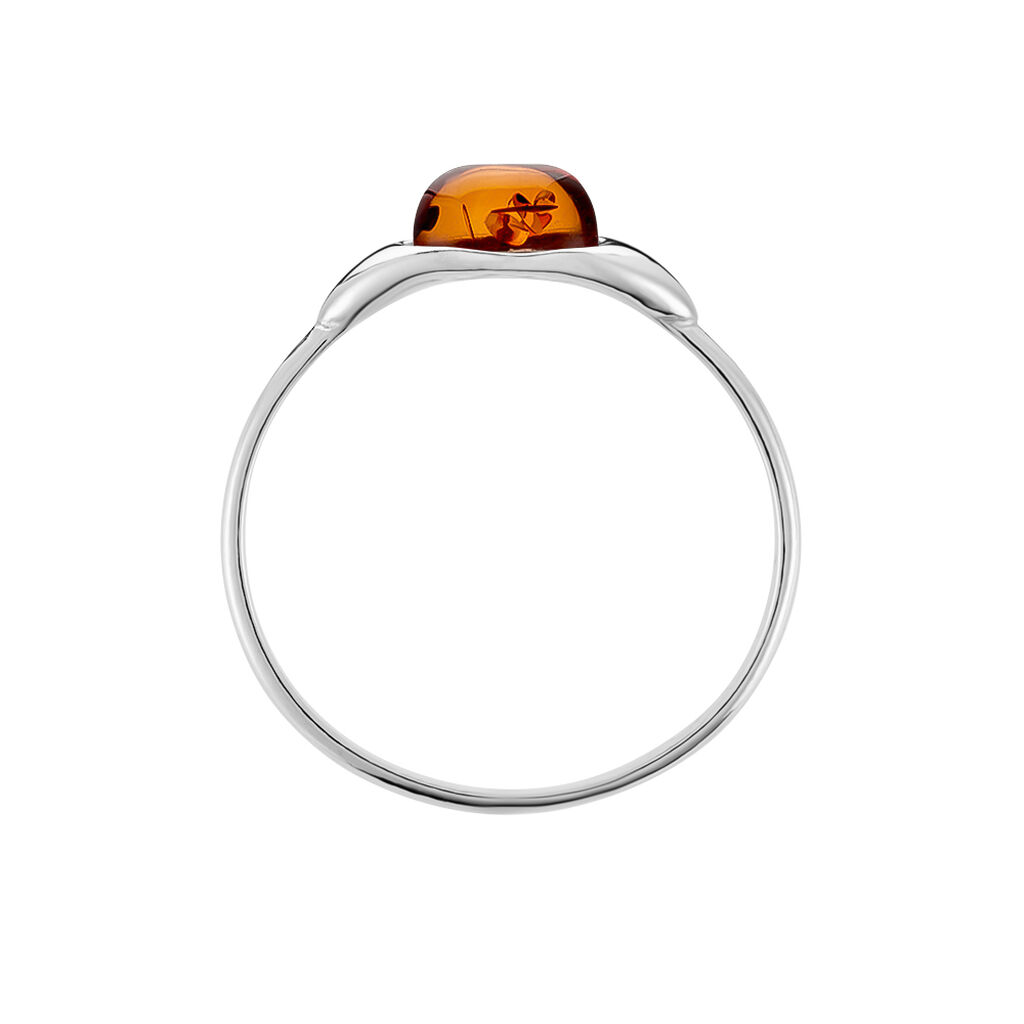 Bague Marquita Argent Blanc Ambre - Bagues solitaires Femme | Histoire d&rsquo;Or