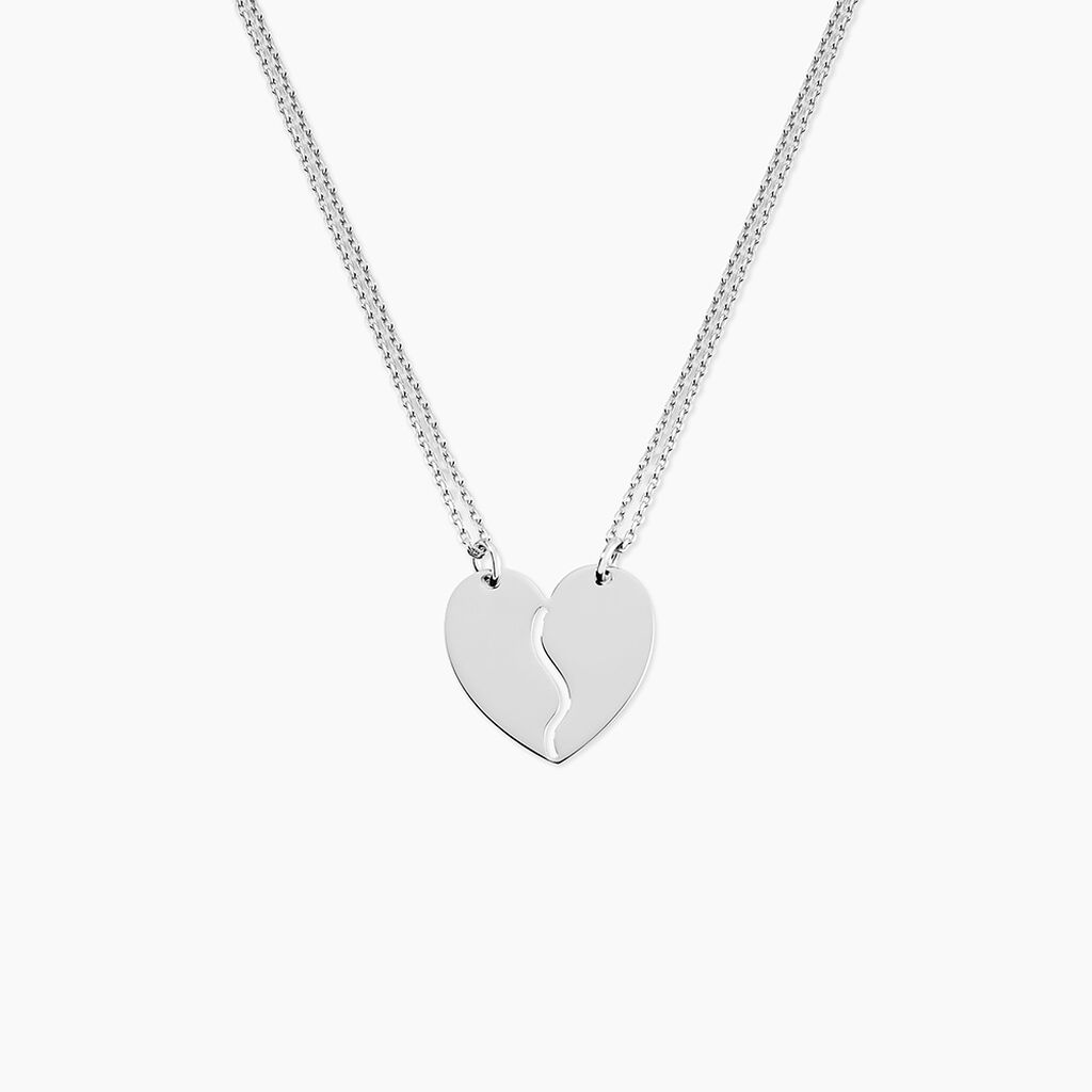 Collier Abrar Argent Blanc - Colliers doubles et triples cha&icirc;nes Femme | Histoire d&rsquo;Or