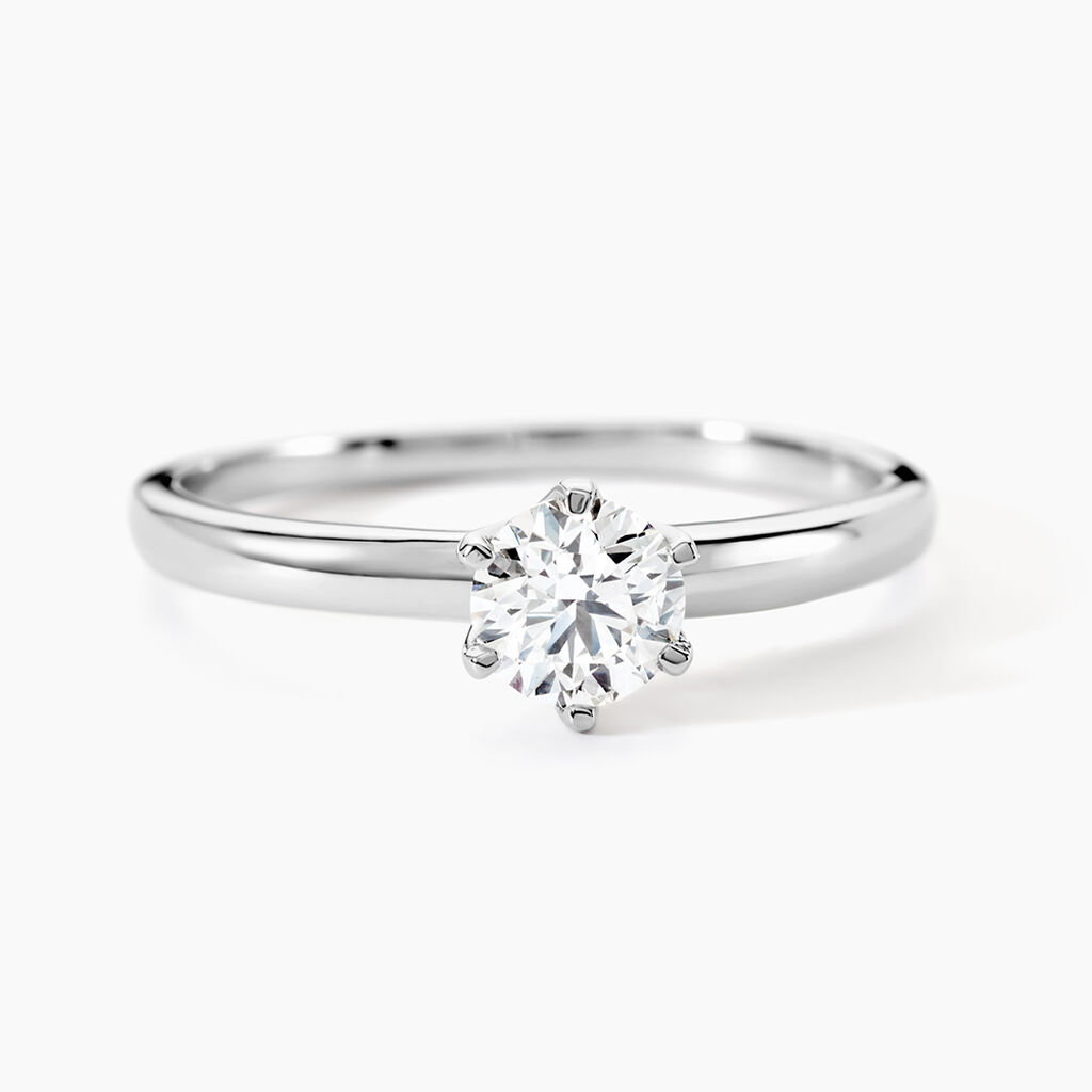 Bague Solitaire Natalia Pl Platine Blanc Diamant - Bagues solitaires Femme | Histoire d&rsquo;Or