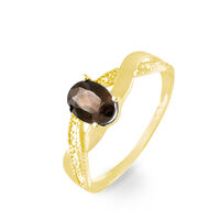 Bague Candice Or Jaune Quartz