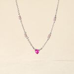 Collier Argent Blanc Declaration Oxyde De Zirconium - Colliers fantaisie Femme | Histoire d&rsquo;Or