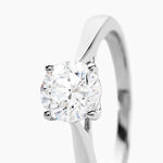 Bague Aphrodite Ld Platine Blanc Diamant Synth&eacute;tique - Bagues solitaires Femme | Histoire d&rsquo;Or