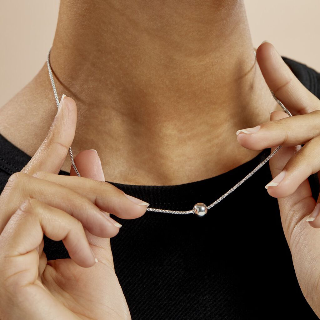 Collier Catarina Argent Blanc - Colliers fantaisie Femme | Histoire d’Or
