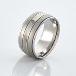 Bague Acier Blanc Sabien - Bagues fantaisie Homme | Histoire d&rsquo;Or