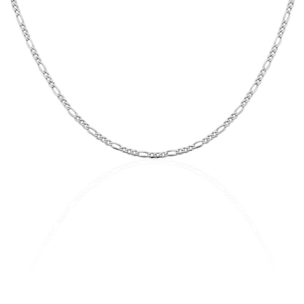 Chaine Maille Alternée 1/3 Argent Blanc - Chaines Homme | Histoire d’Or