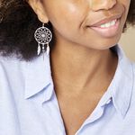 Boucles D'oreilles Pendantes Misalie Argent Blanc - Boucles d'oreilles pendantes Femme | Histoire d&rsquo;Or