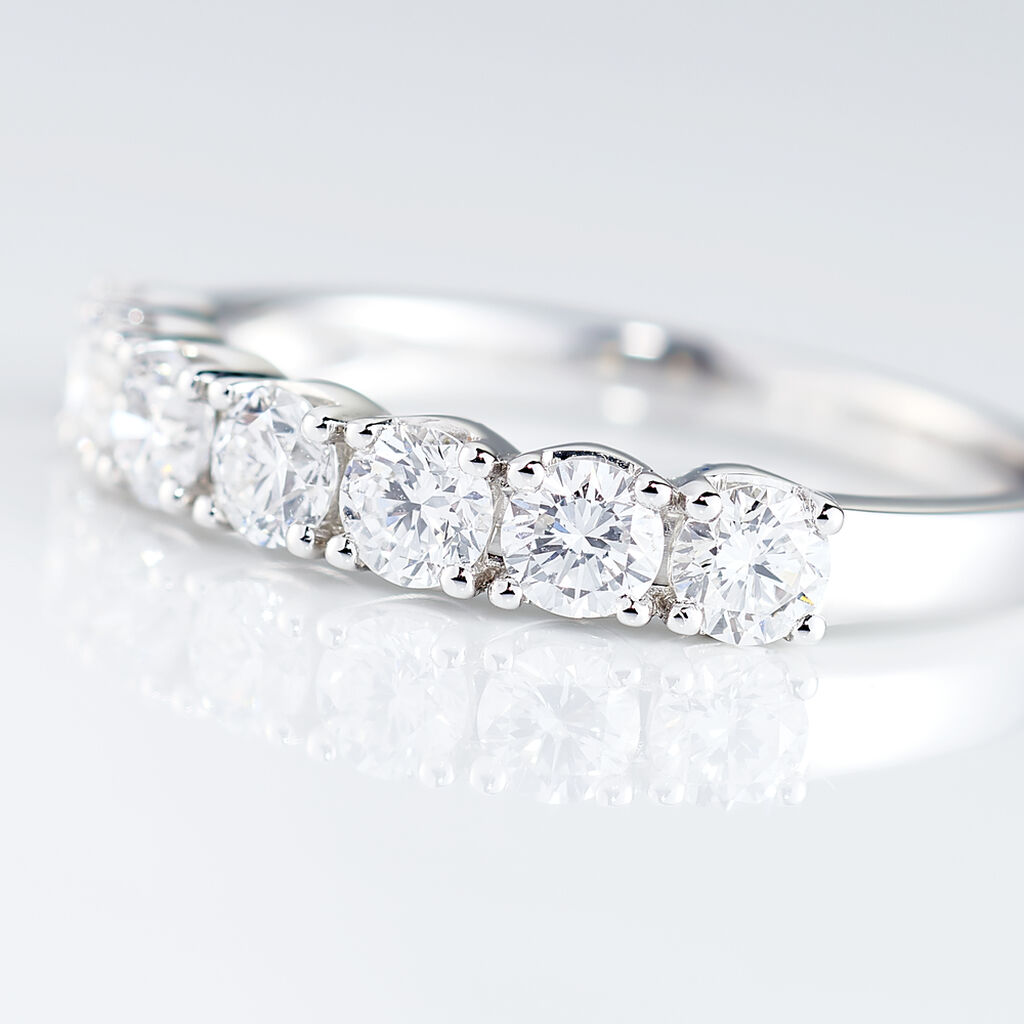 Alliance Eloisa Or Blanc Diamant Synthetique - Alliances Femme | Histoire d&rsquo;Or