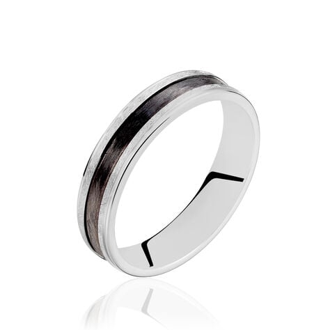 Alliance Alis Ruban Plat Argent Blanc - Alliances Homme | Histoire d’Or