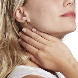 Boucles D'oreilles Puces Argent Blanc Claudetteae Ambres - Boucles d'oreilles fantaisie Femme | Histoire d’Or