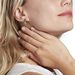 Boucles D'oreilles Puces Argent Blanc Claudetteae Ambres - Boucles d'oreilles fantaisie Femme | Histoire d’Or