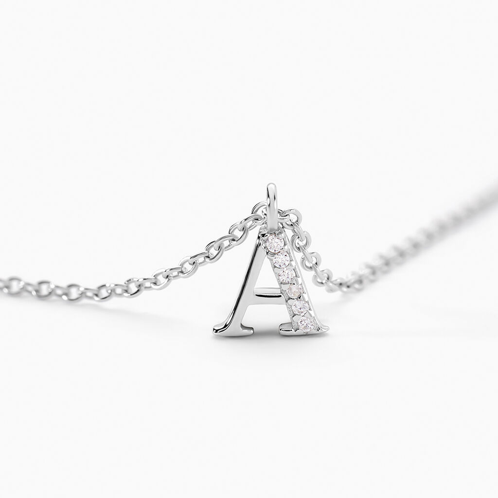 Collier Neruda Argent Blanc Oxyde De Zirconium - Colliers fantaisie Femme | Histoire d&rsquo;Or