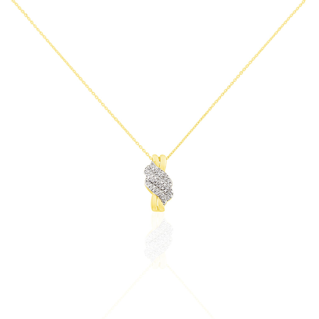 Collier Or Jaune Ricoria Diamants - Colliers Femme | Histoire d’Or