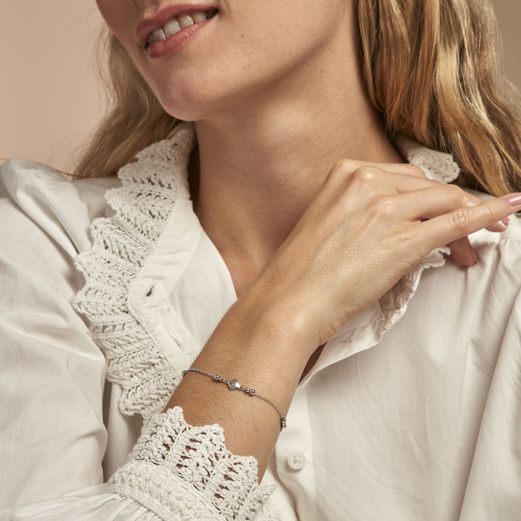 Bracelet Fancy Argent Blanc - Bracelets Femme | Histoire d’Or