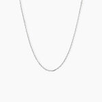 Cha&icirc;ne Igoa Maille For&ccedil;at Diamantee Or Blanc - Chaines Femme | Histoire d&rsquo;Or